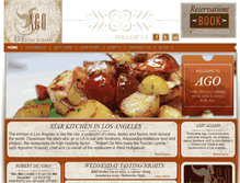 Tablet Screenshot of agorestaurant.com